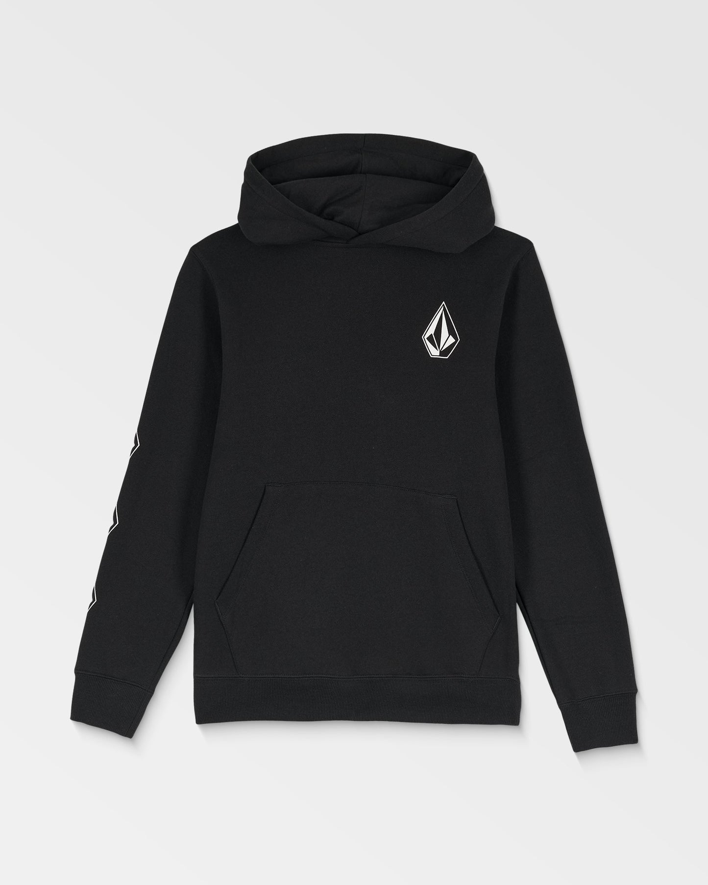 Big Kids' Iconic Stone Grid Pullover-Black-Volcom