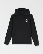 Big Kids' Iconic Stone Grid Pullover-Black-Volcom