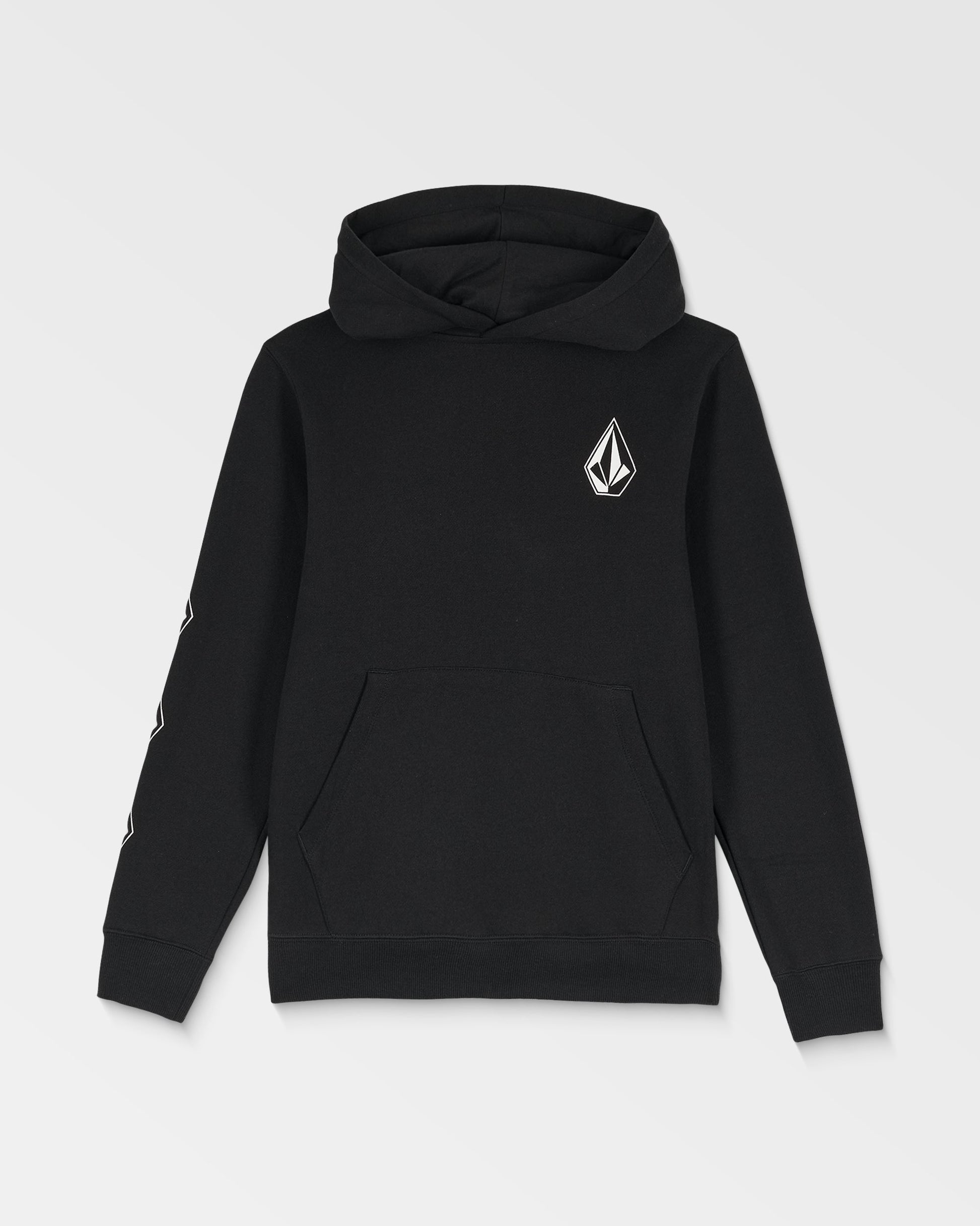 Big Kids' Iconic Stone Grid Pullover-Black-Volcom