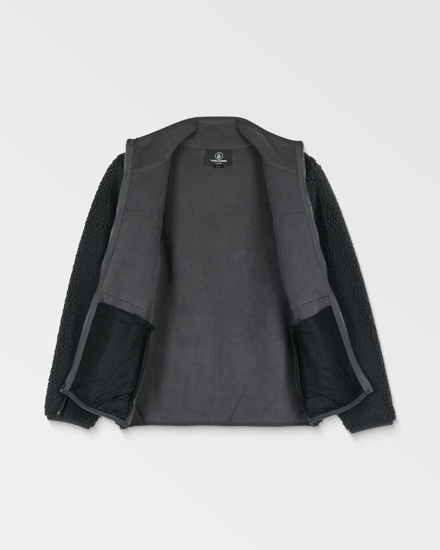 Kids' Storm Stone Zip Fleece-Asphalt Black-Volcom