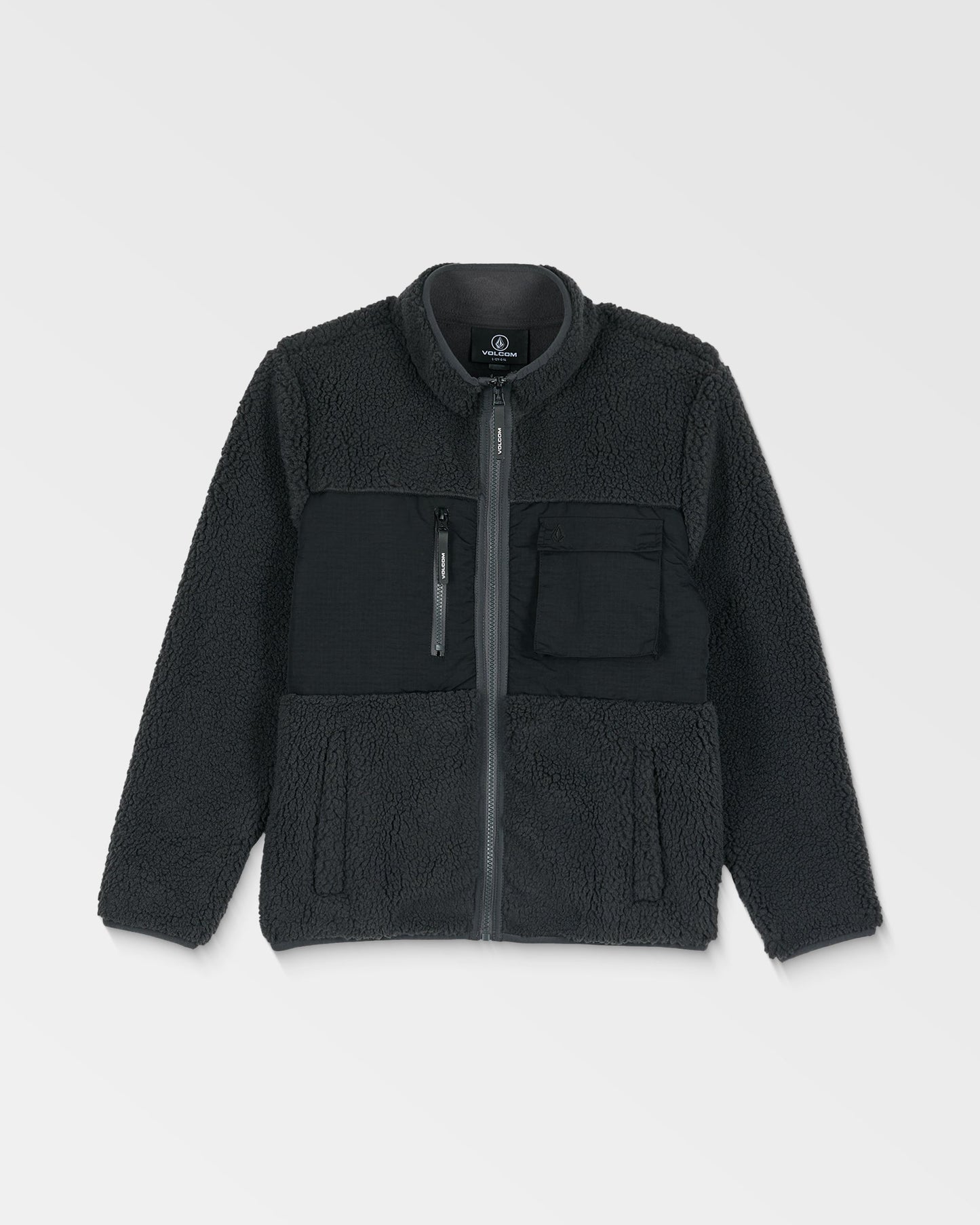 Kids' Storm Stone Zip Fleece-Asphalt Black-Volcom