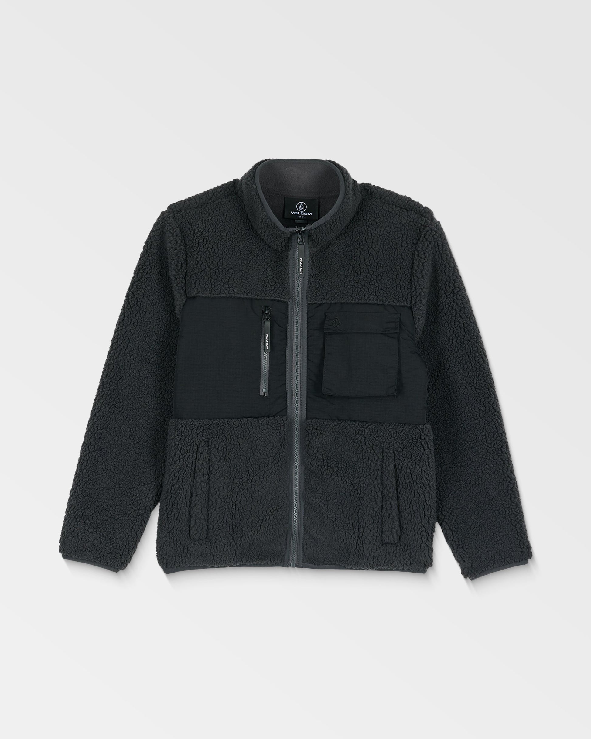 Kids' Storm Stone Zip Fleece-Asphalt Black-Volcom