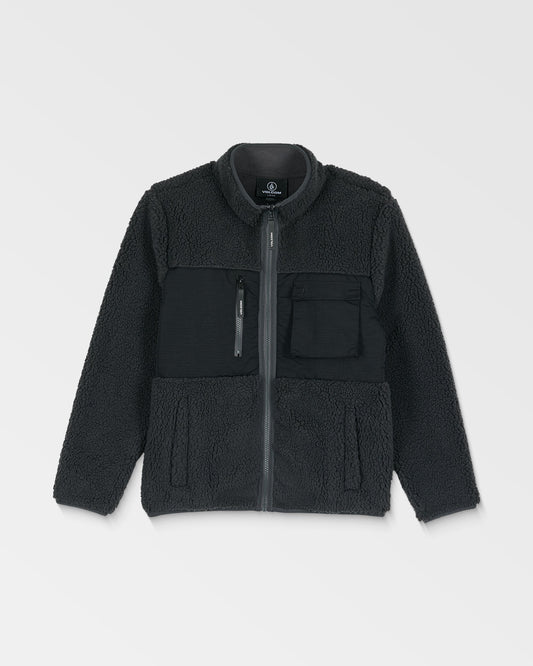 Kids' Storm Stone Zip Fleece-Asphalt Black-Volcom