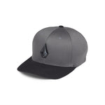 Men's Full Stone Flexfit Hat-Asphalt Black-Volcom