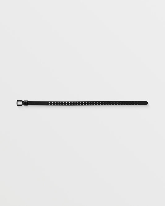 Men's Two Spike Leather Belt-Black-Volcom
