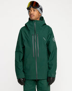 Men's Anyox Guide Gore Pro Shell Jacket-Black Green-Volcom
