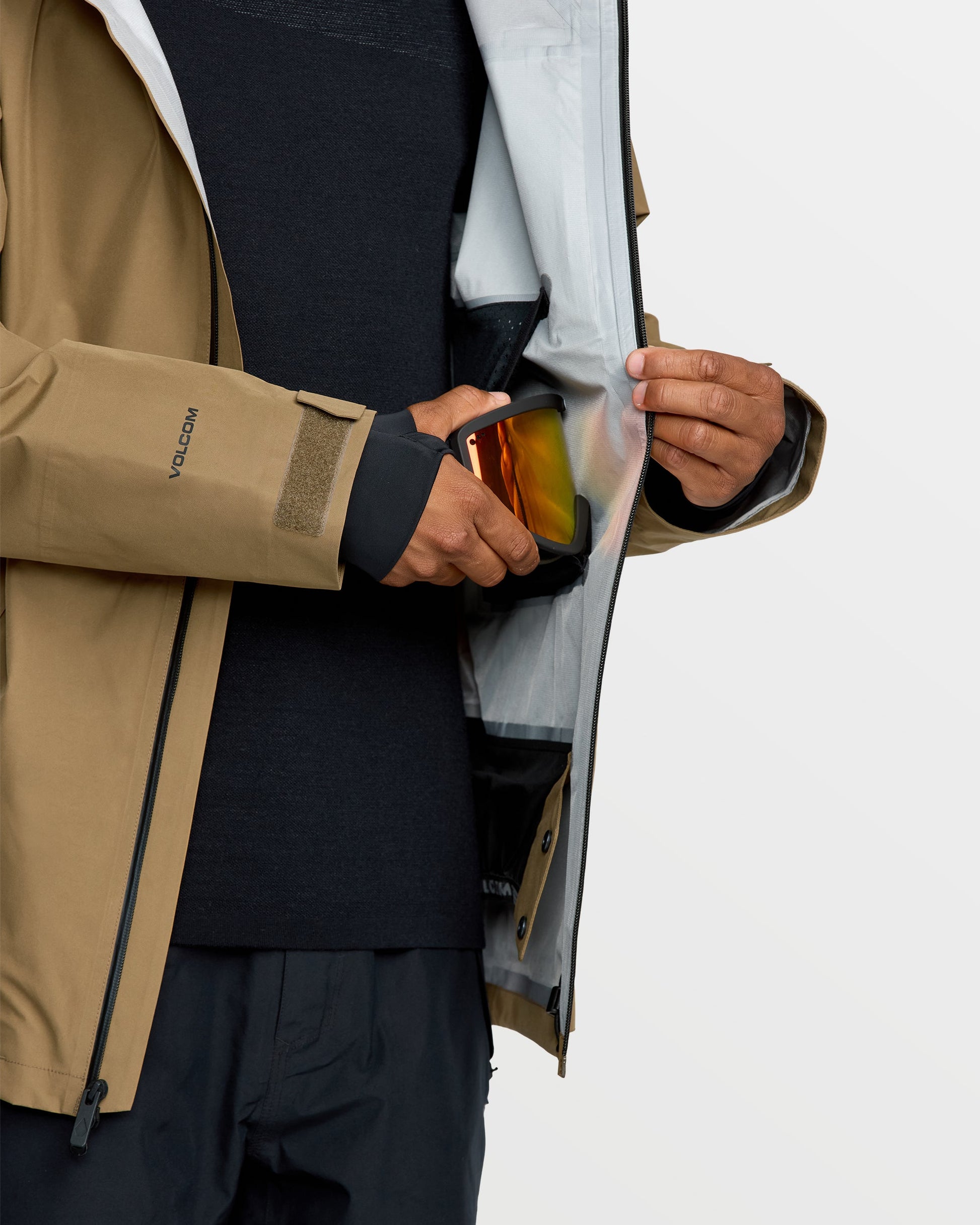 Men's Tester 3L Gore-Tex Jacket-Bronze-Volcom