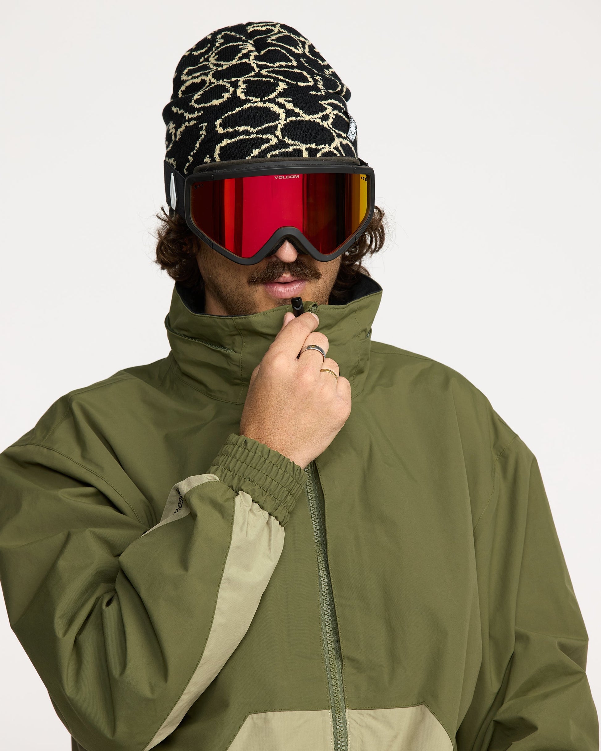 Men's Longo Gore-Tex Jacket-Dark Olive-Volcom