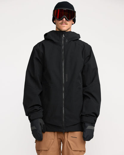 Men's Brighton Full Zip Jacket-Black-Volcom