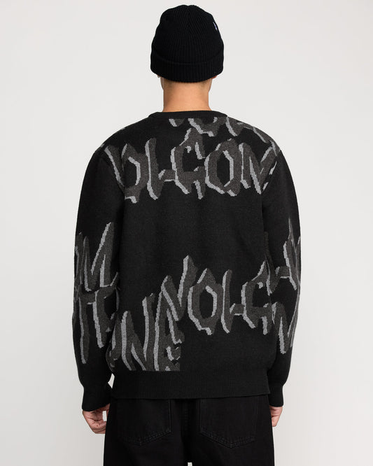Men's Stone Jacquard Sweater-Black-Volcom