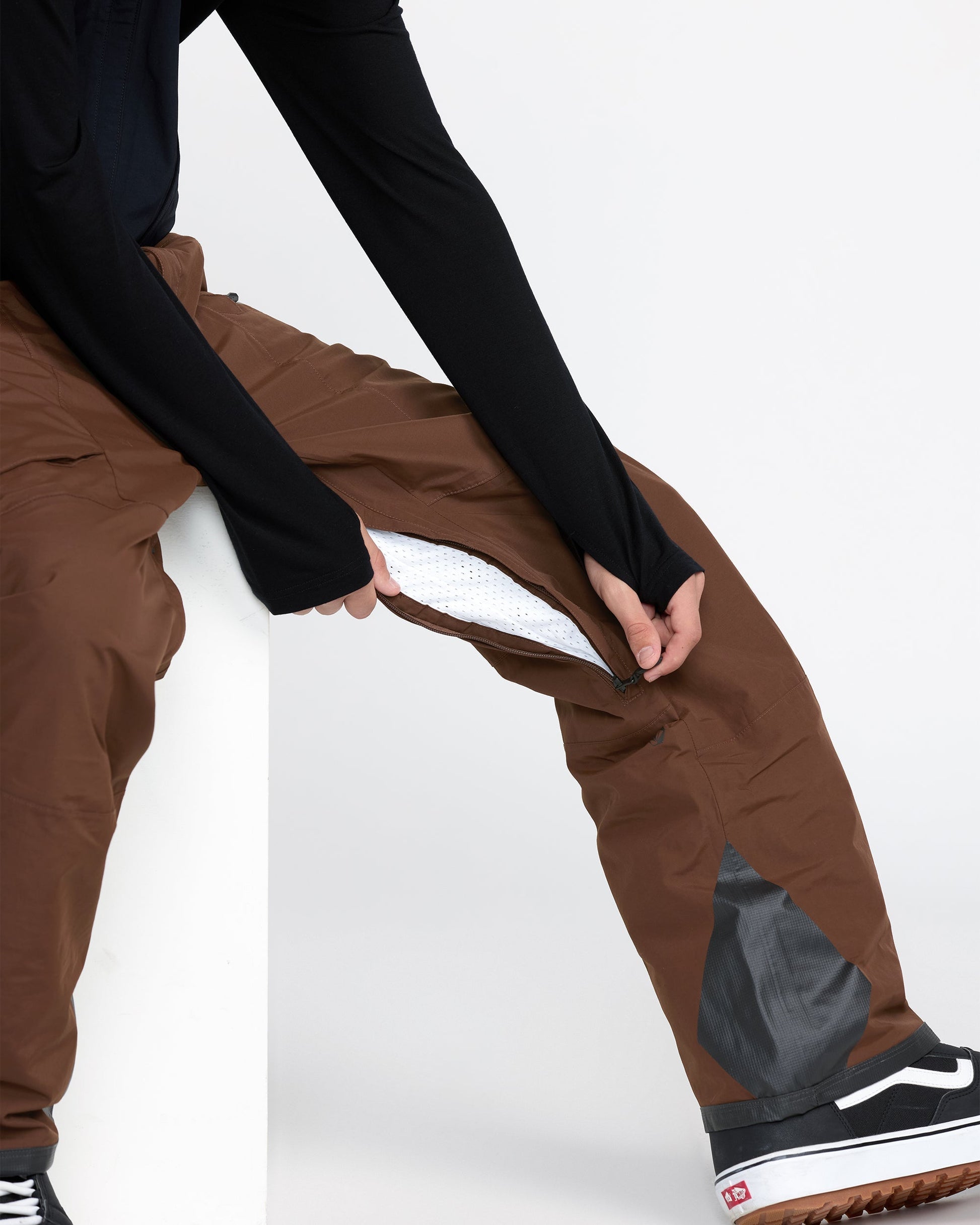 Men's Rain Gore-Tex Bib Overall-Brown-Volcom