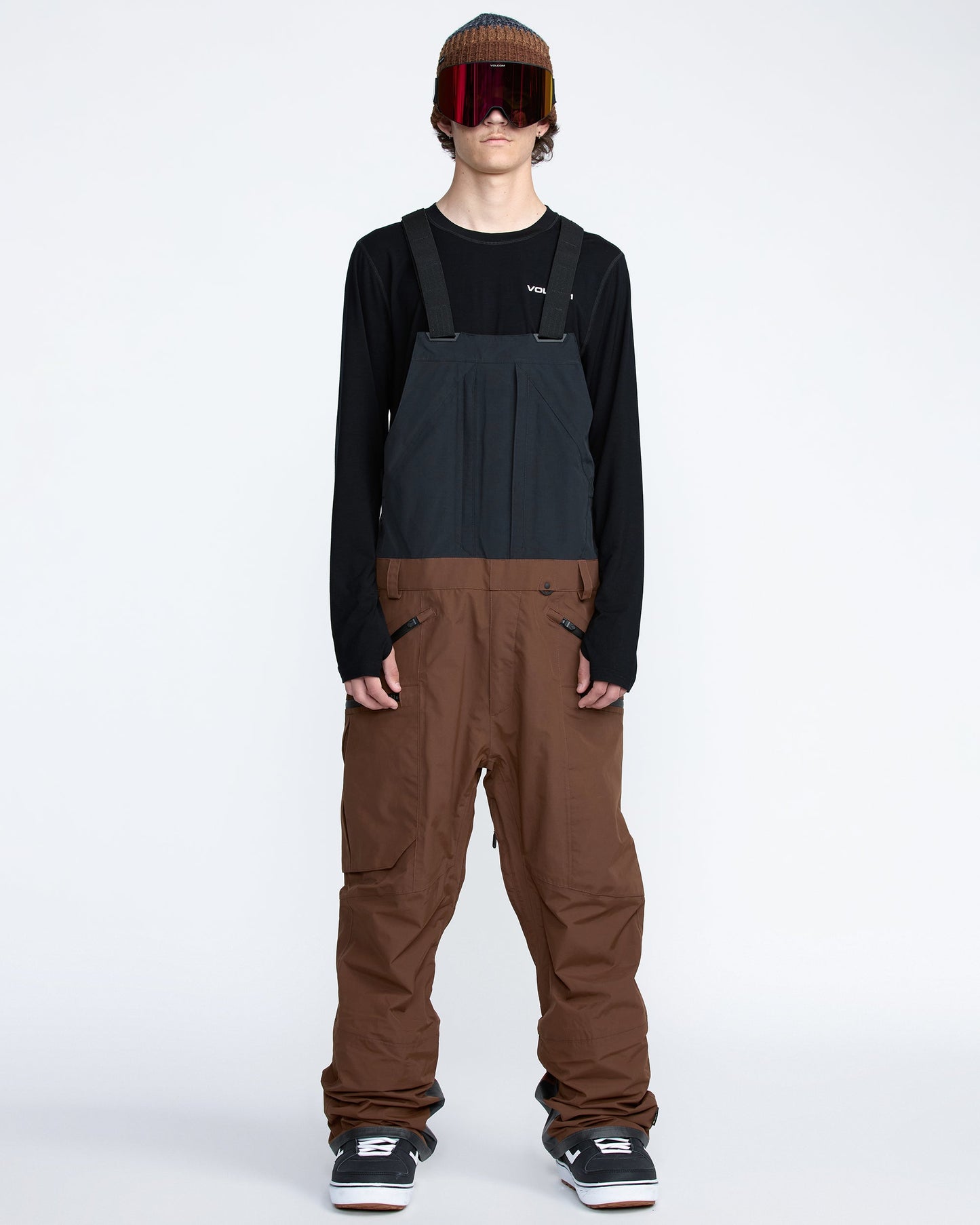 Men's Rain Gore-Tex Bib Overall-Brown-Volcom