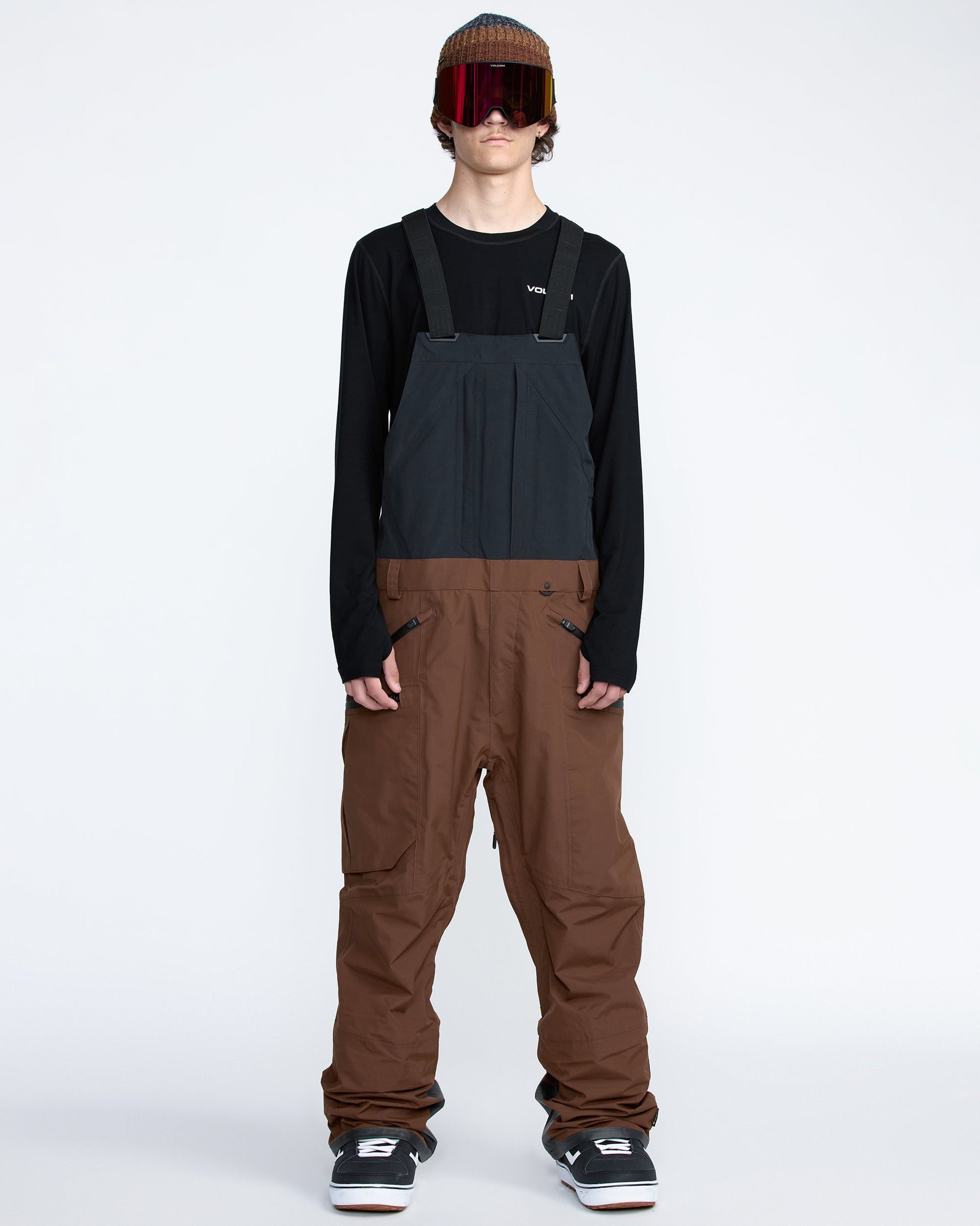 Men's Rain Gore-Tex Bib Overall-Brown-Volcom
