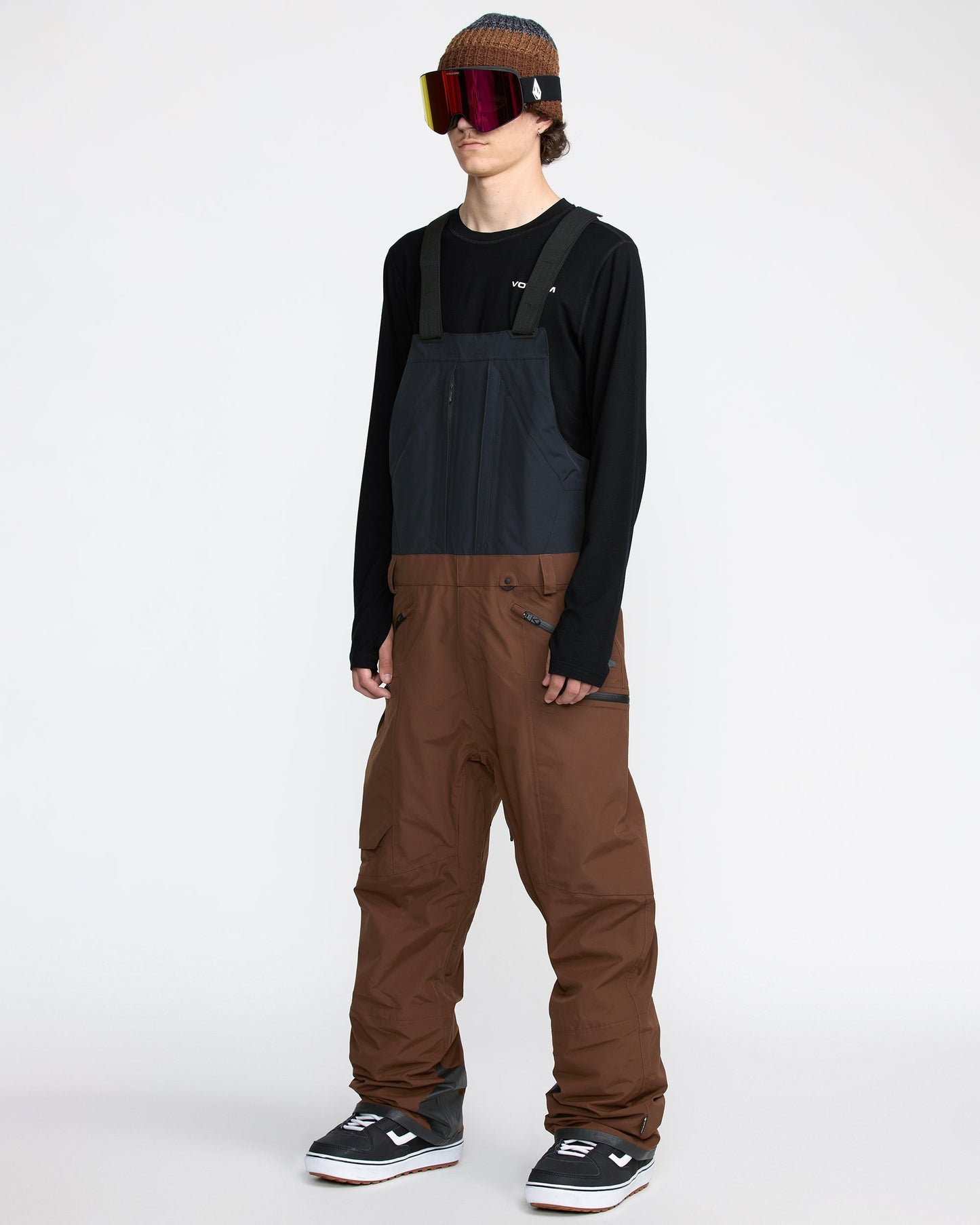 Volcom Men's Rain Gore-Tex Bib Overall Brown