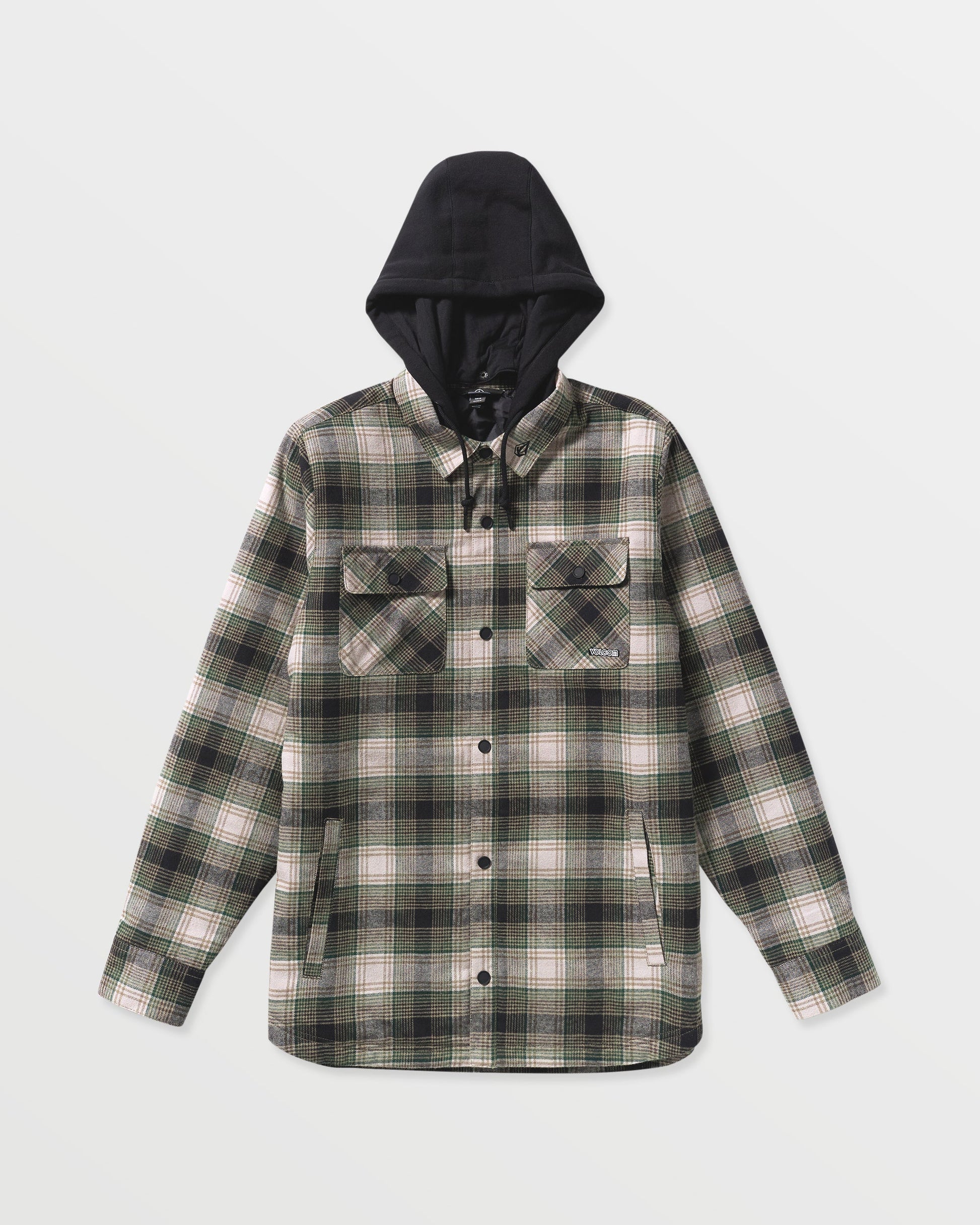 Men's Kenson Insulated Flannel-Black Green-Volcom