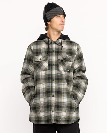 Men's Kenson Insulated Flannel-Black Green-Volcom