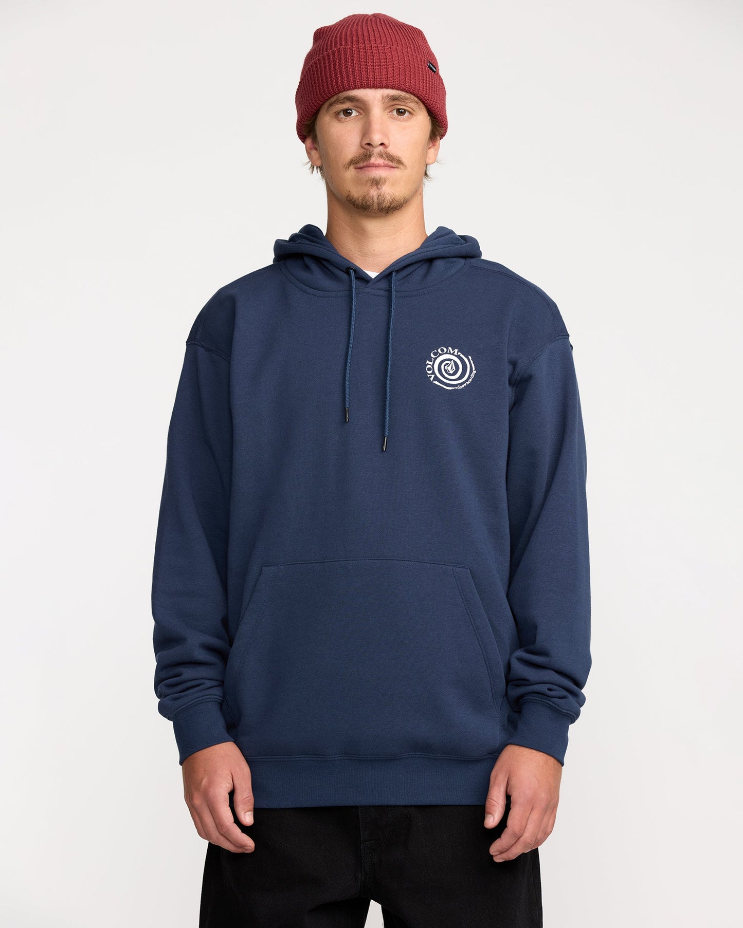 Men's Essential Hoodie-Deep Blue-Volcom