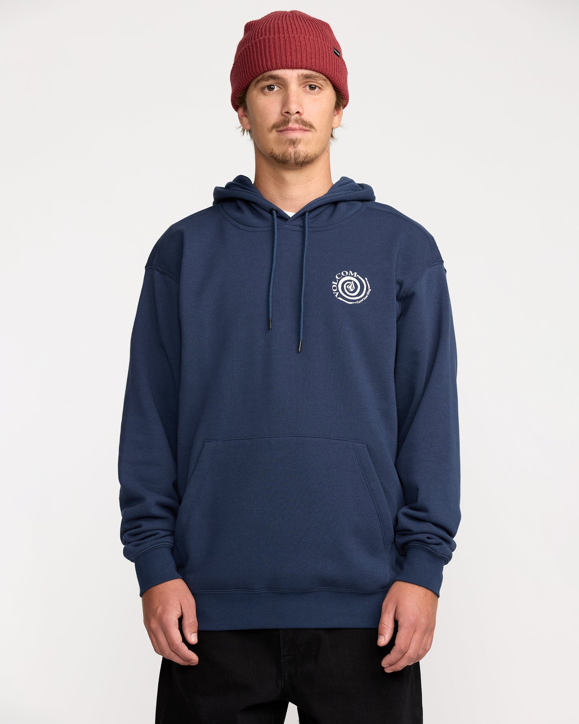 Men's Essential Hoodie-Deep Blue-Volcom