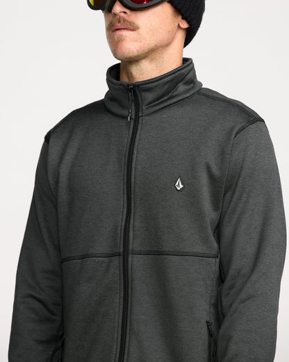 Men's Snowbound Fleece Full Zip-Black-Volcom