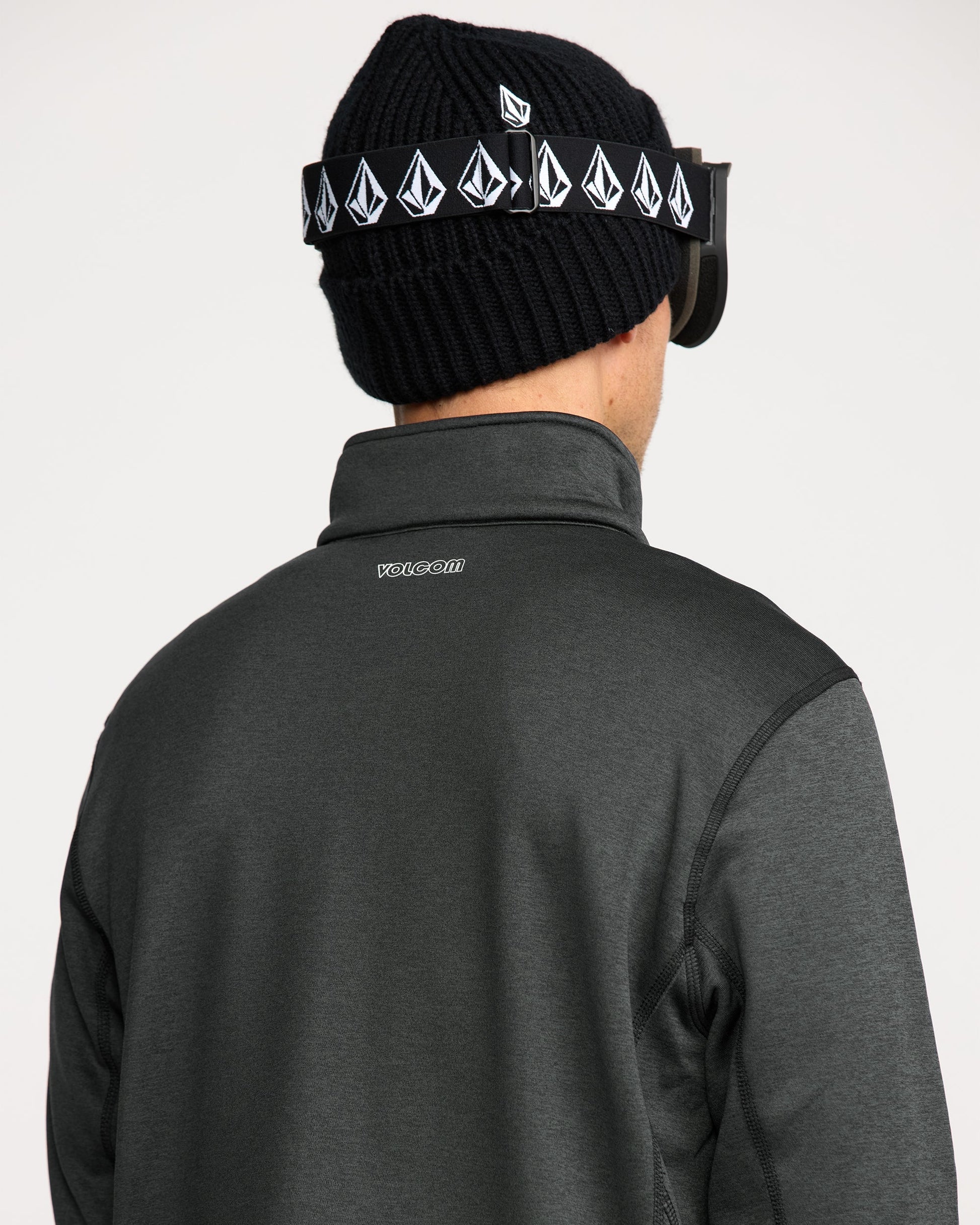 Men's Snowbound Fleece Full Zip-Black-Volcom