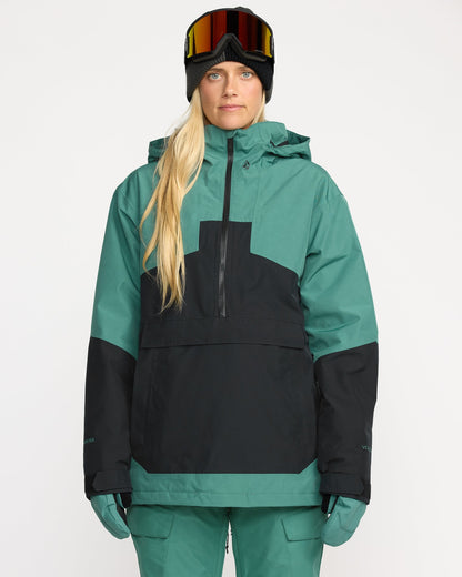 Women's Fern Ins Gore Pullover-Spruce Green-Volcom