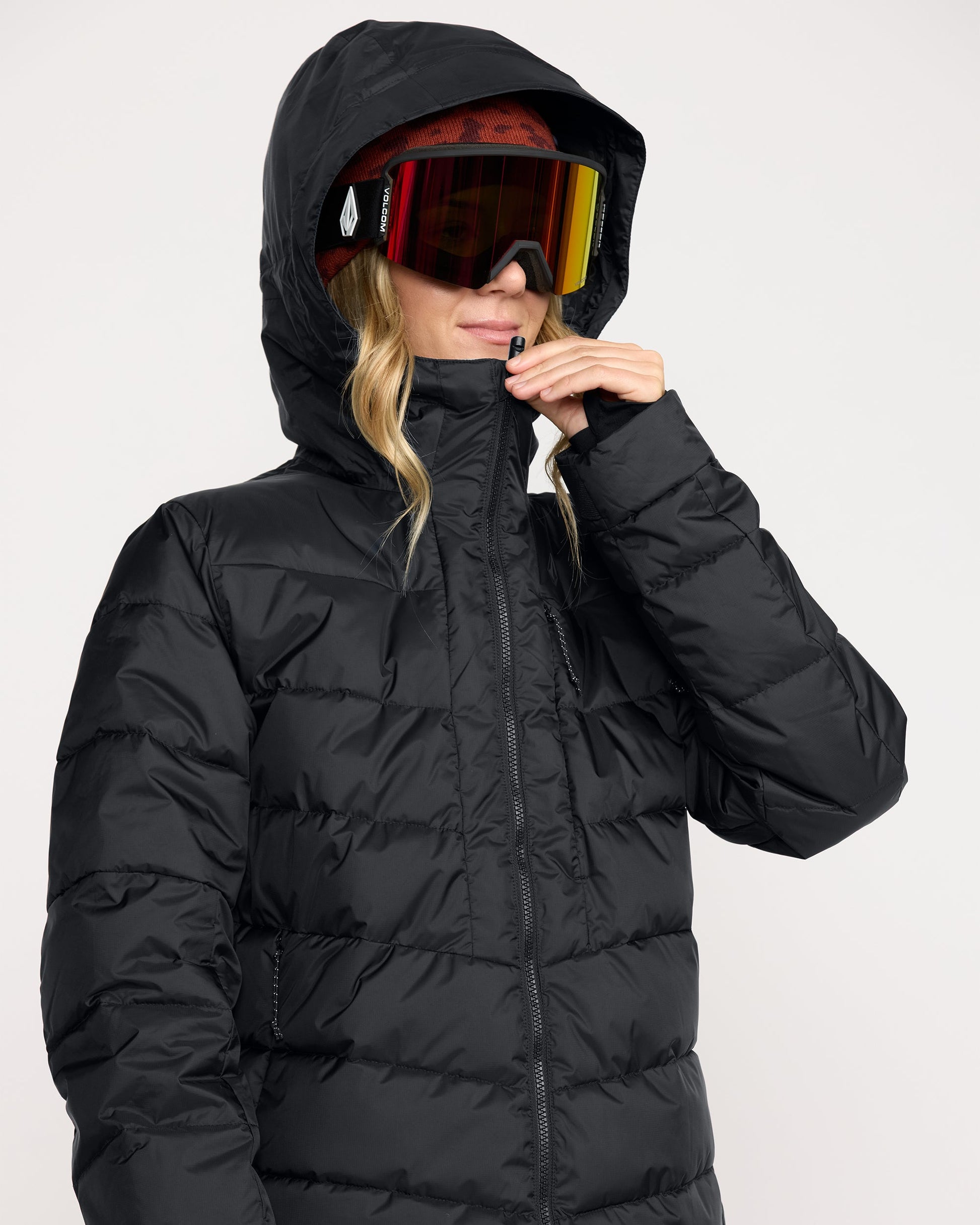 Women's Estes Puff Jacket-Black-Volcom
