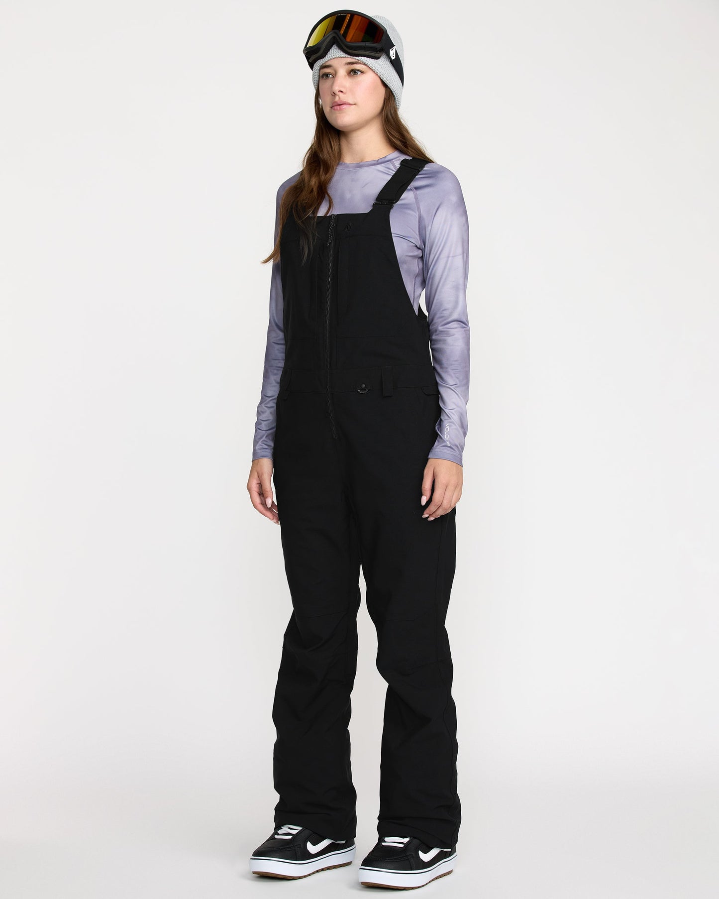 Women's Swift Bib Overall-Black-Volcom