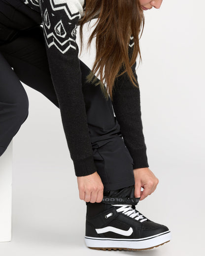 Women's Battle Stretch Bib Overall-Black-Volcom