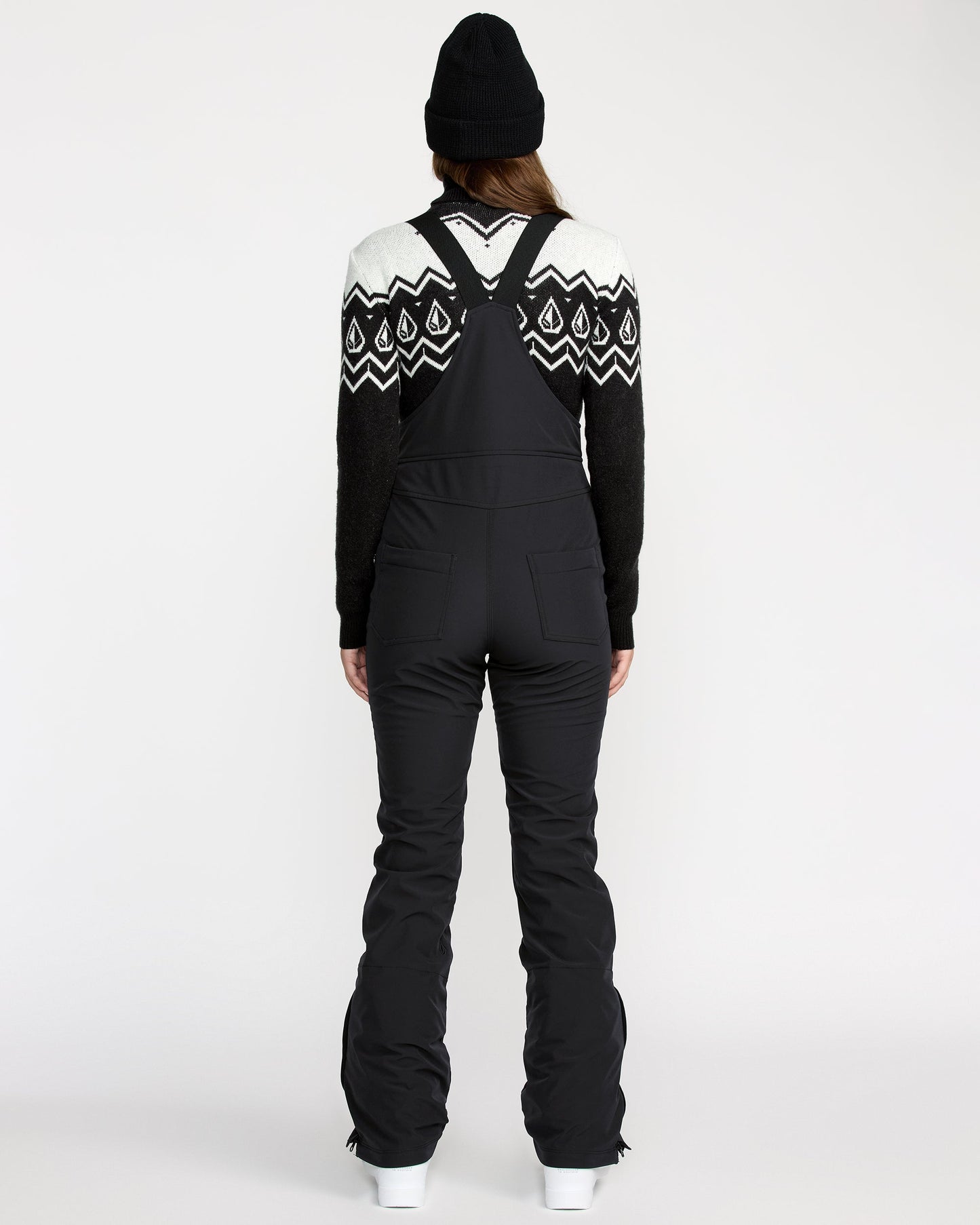 Women's Battle Stretch Bib Overall-Black-Volcom