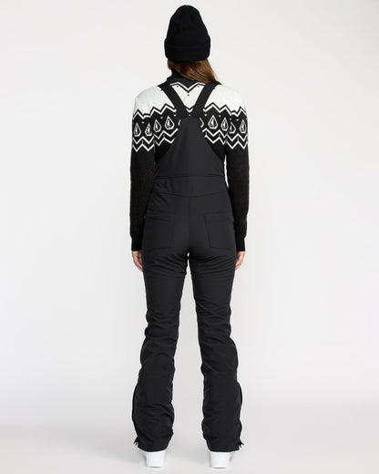 Women's Battle Stretch Bib Overall-Black-Volcom