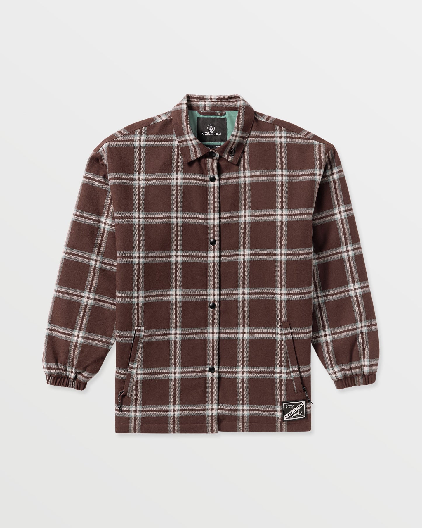 Women's Ins Riding Flannel Jacket-Oxblood-Volcom
