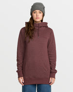Women's Tower Pullover Fleece-Oxblood-Volcom