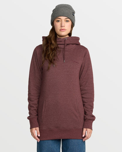 Women's Tower Pullover Fleece-Oxblood-Volcom