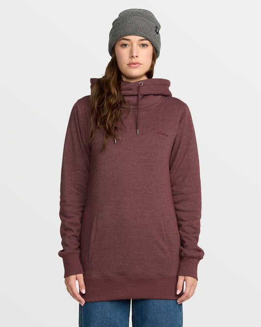 Women's Tower Pullover Fleece-Oxblood-Volcom
