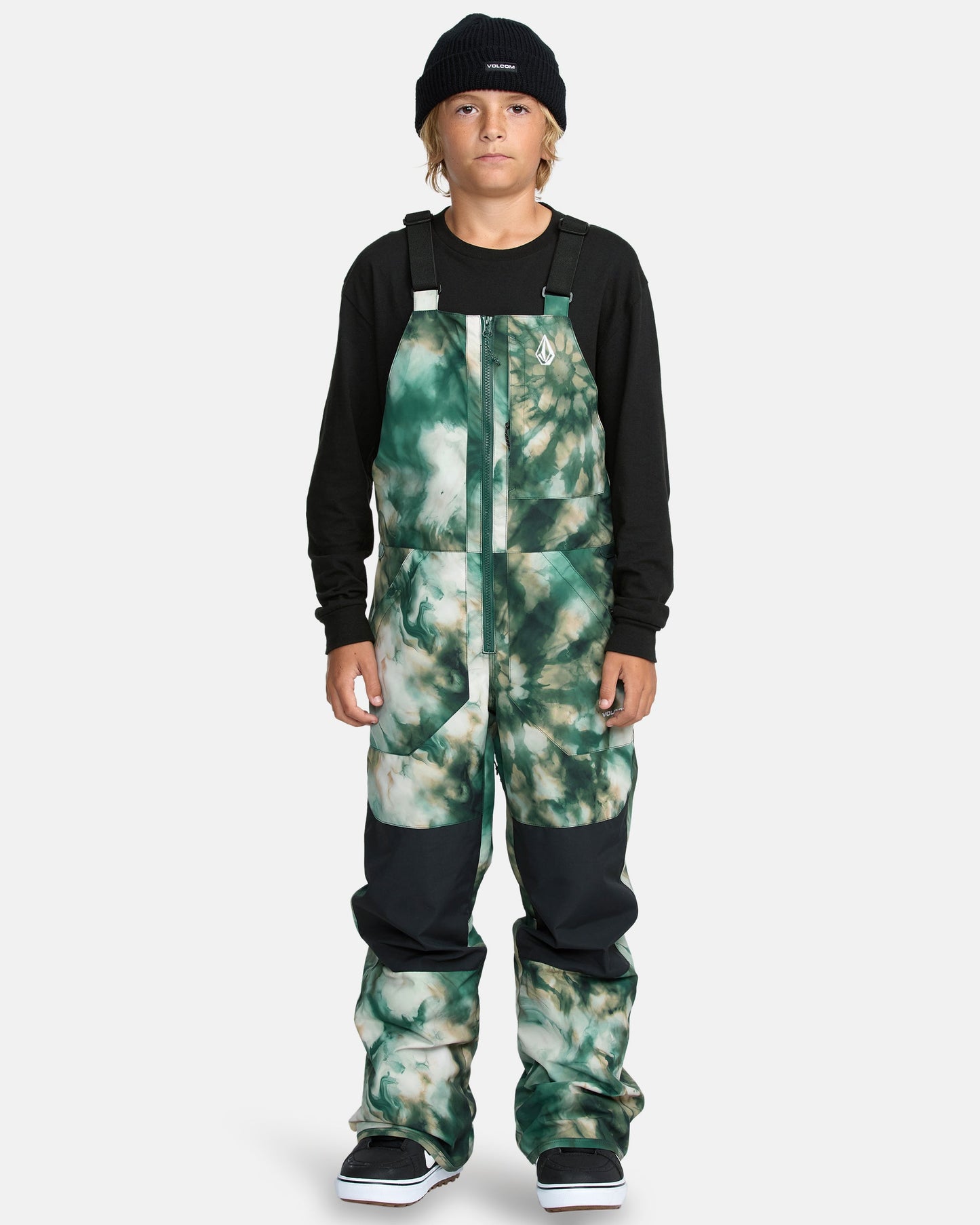 Kids' Barkley Insulated Bib Overall-Shamrock Heather-Volcom