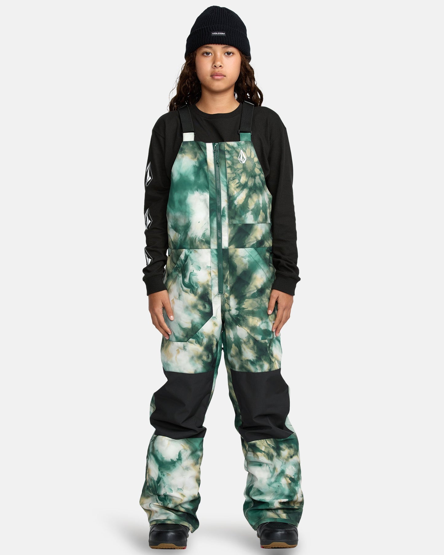 Kids' Barkley Insulated Bib Overall-Shamrock Heather-Volcom
