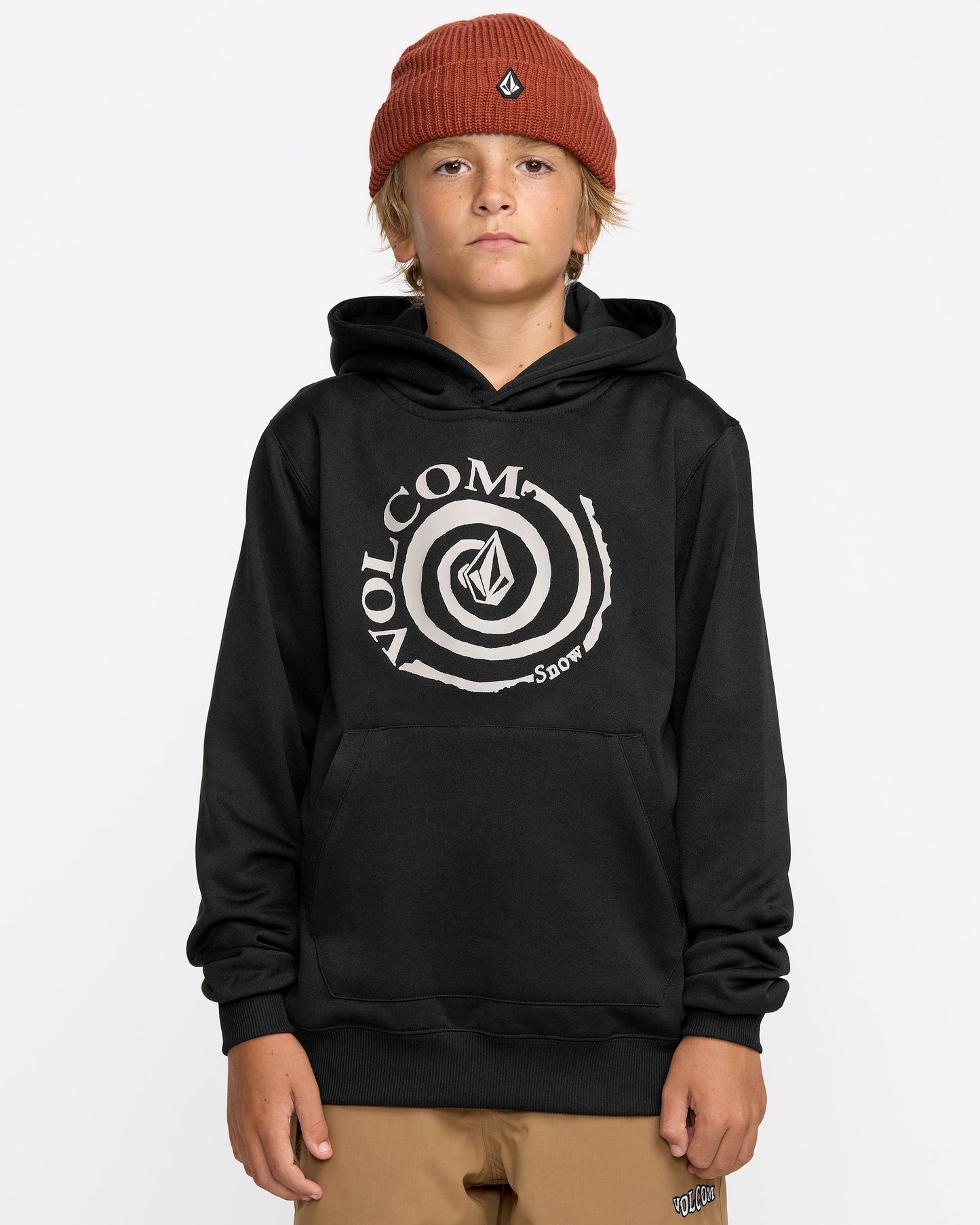Kids' Hydro Fleece Hoodie-Black-Volcom