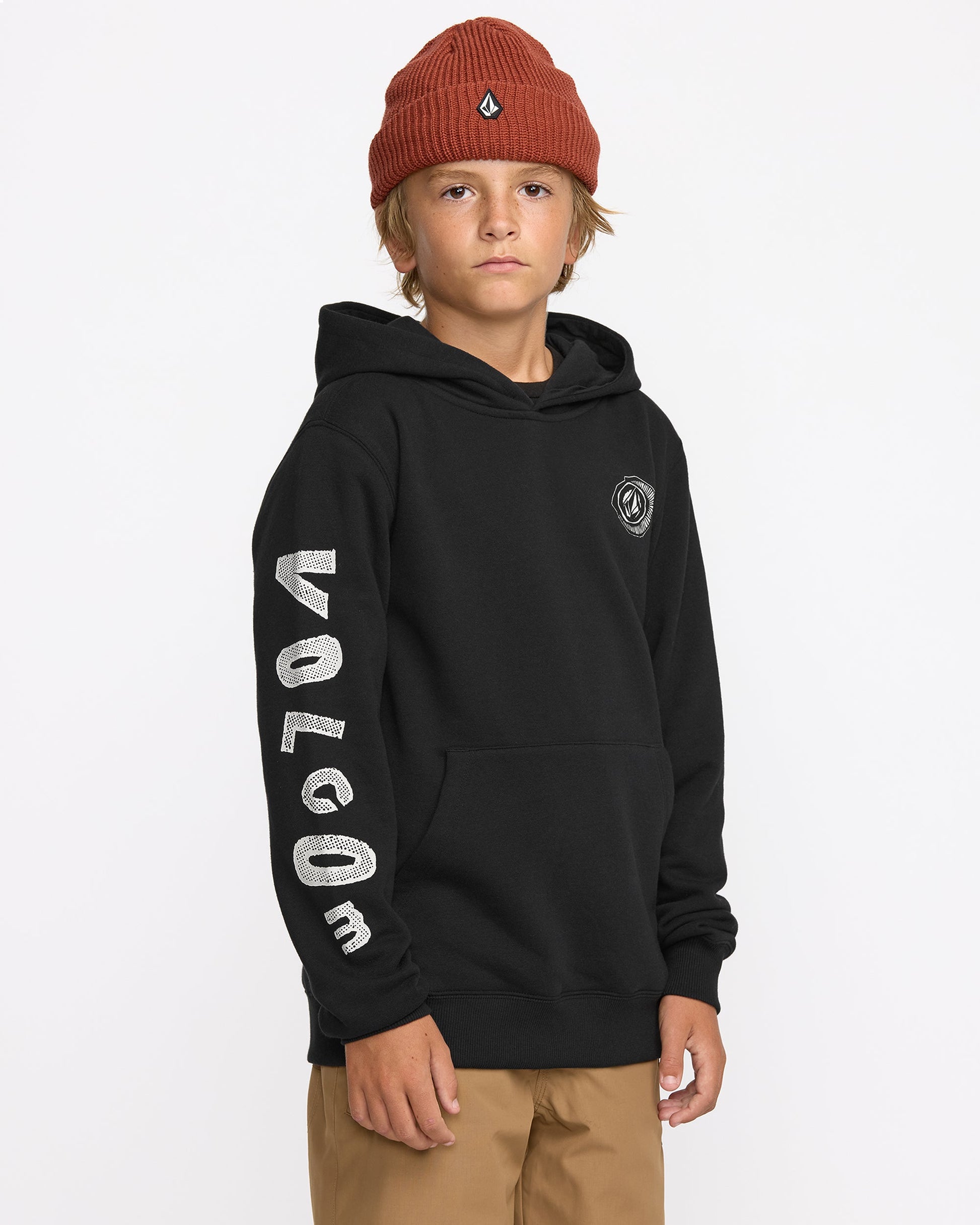 Kids' Youth Essential Hoodie-Black-Volcom