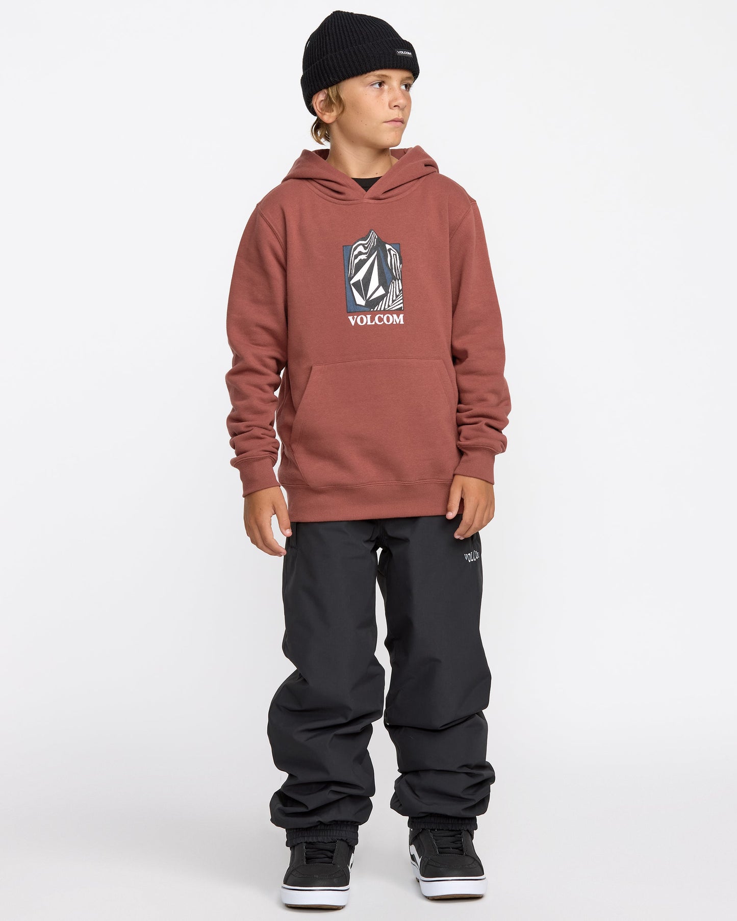 Kids' Youth Essential Hoodie-Henna-Volcom