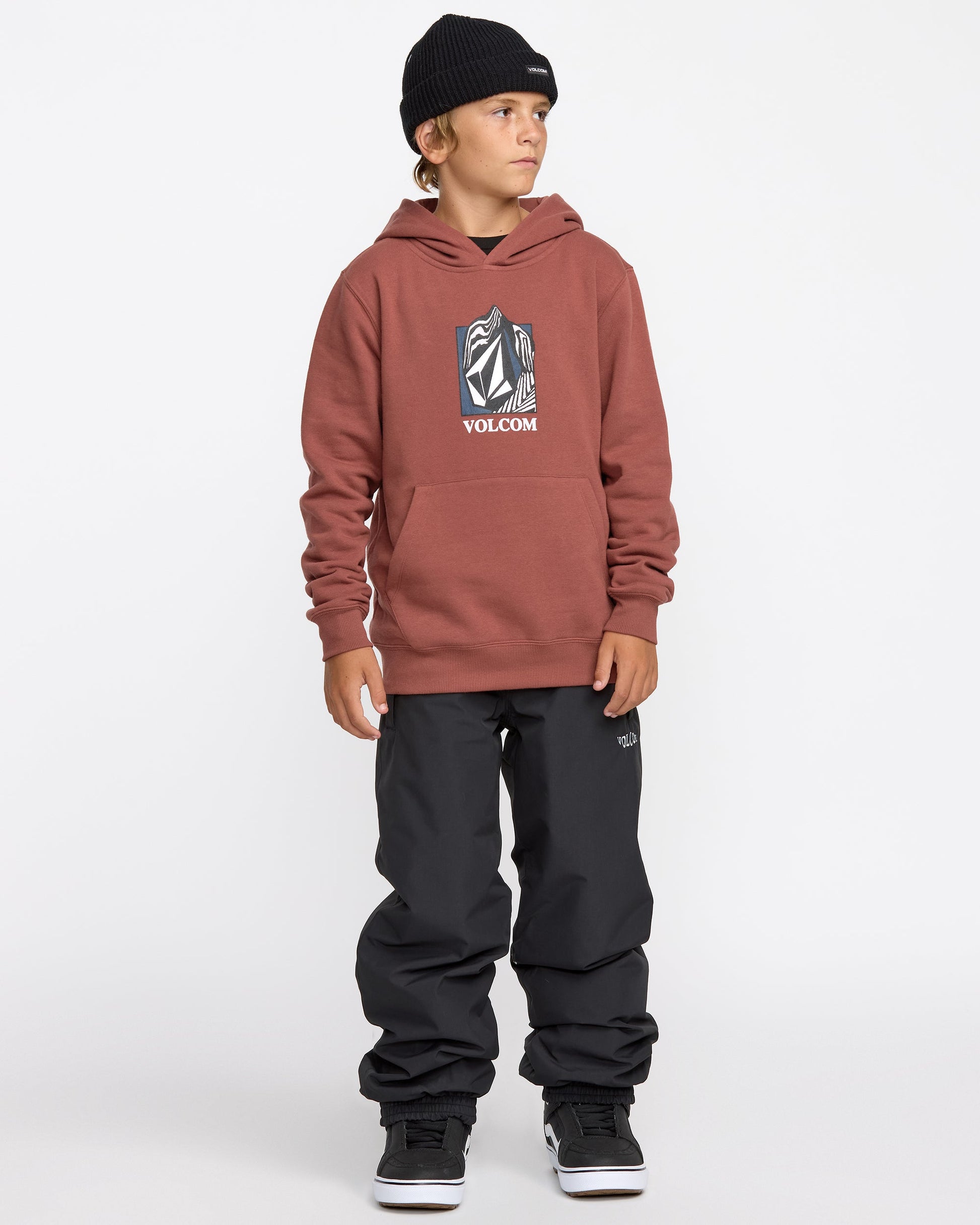 Kids' Youth Essential Hoodie-Henna-Volcom