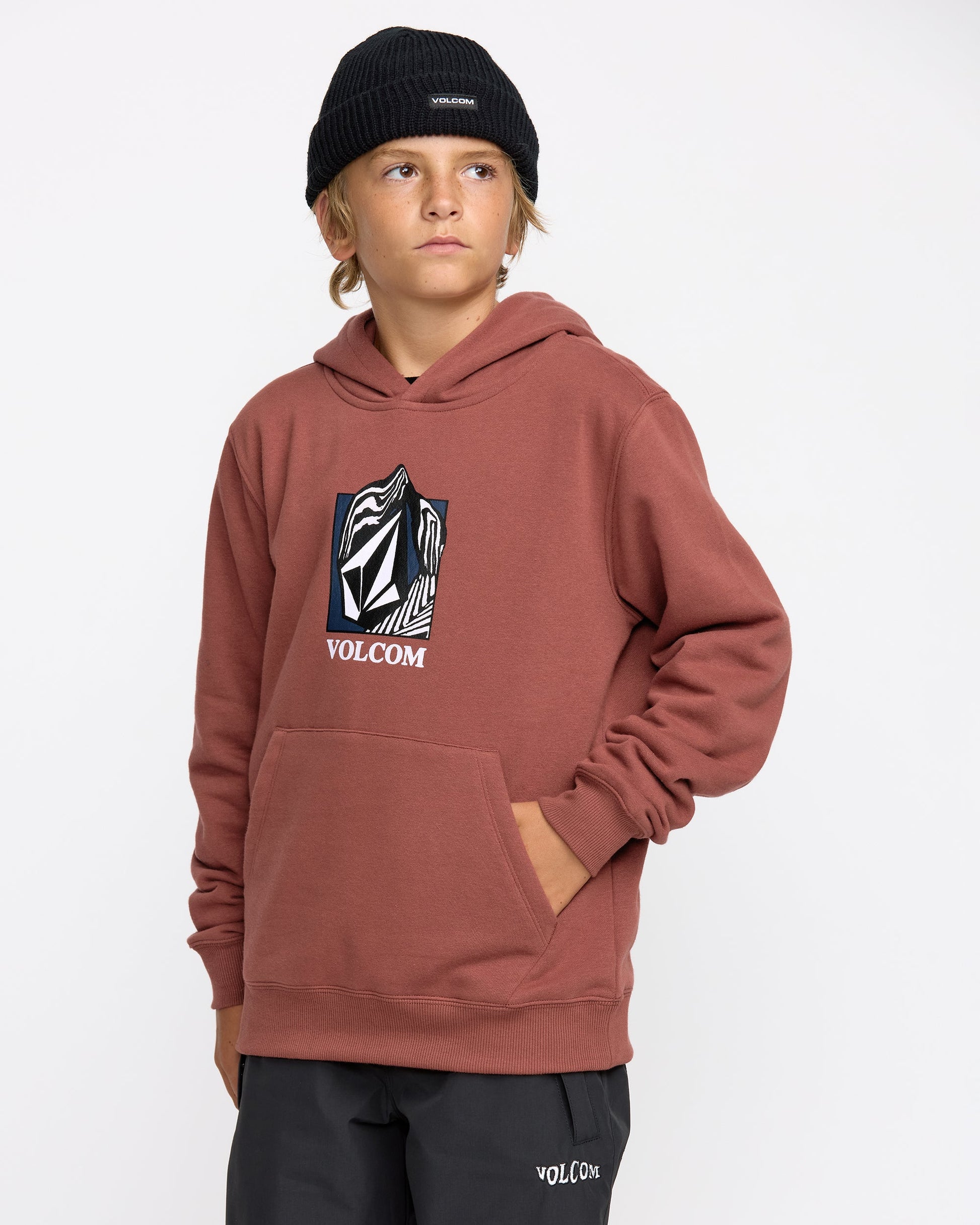 Kids' Youth Essential Hoodie-Henna-Volcom
