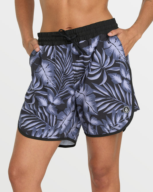 Women's Paradise Dreamer Boyfriend 6" Boardshorts-Black-Volcom