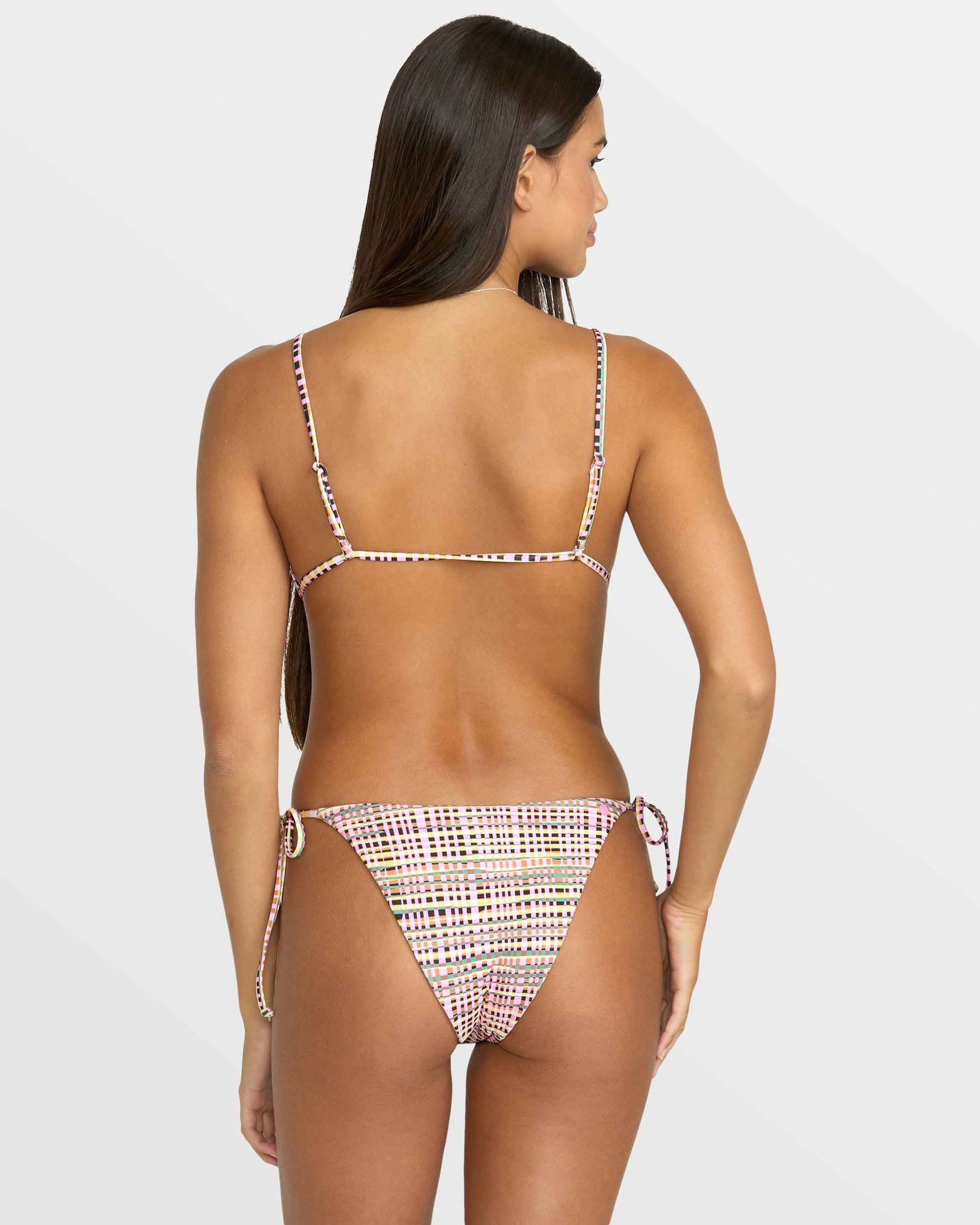 Women's Crossed Path Triangle Bikini Top-Multi-Volcom