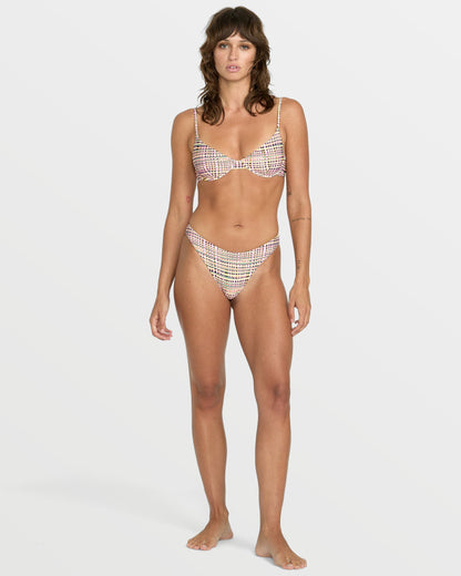 Women's Crossed Path Skimpy Bikini Bottom-Multi-Volcom