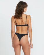 Women's Simply Seamless Tiny Bikini Bottom-Black-Volcom