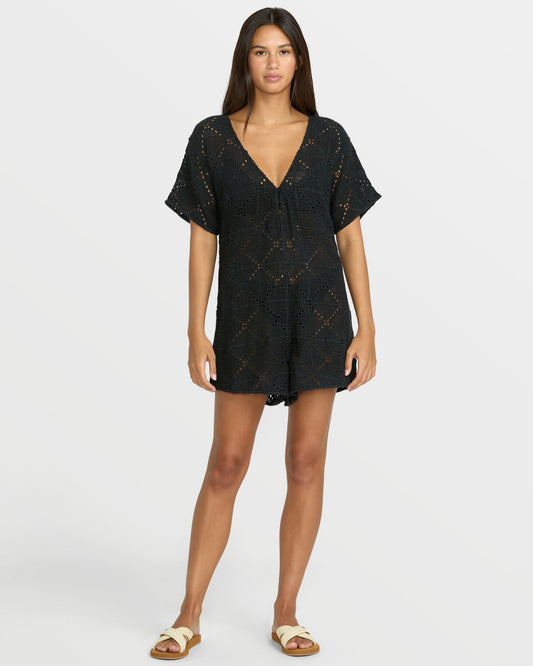 Women's Go Barefoot Romper-Black-Volcom