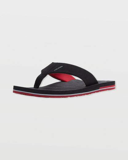 Men's Victor Sandals-Black/Red-Volcom