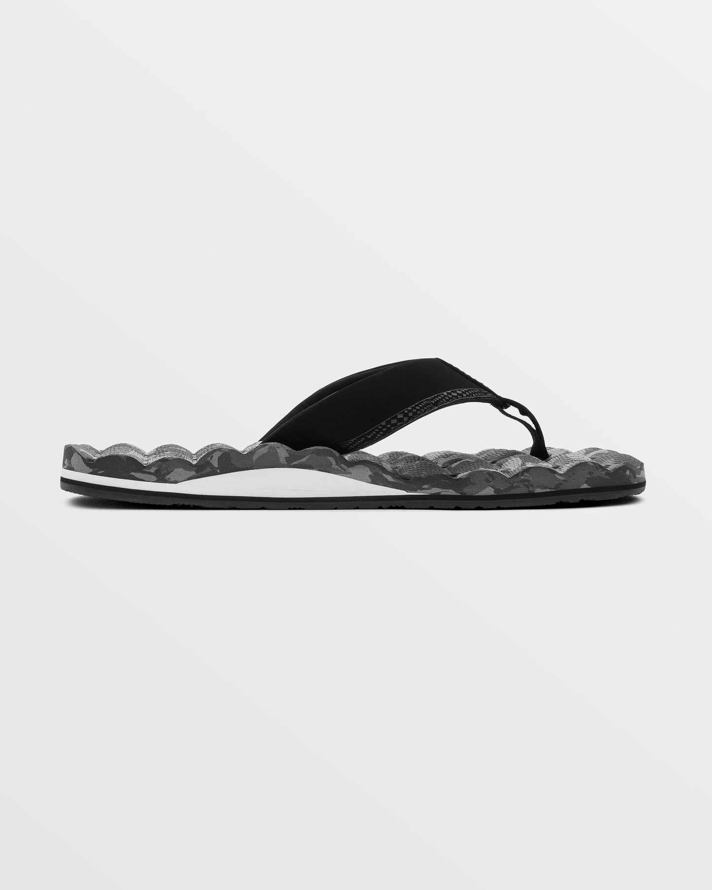 Men's Recliner Hawaii Sandals-Black/White-Volcom