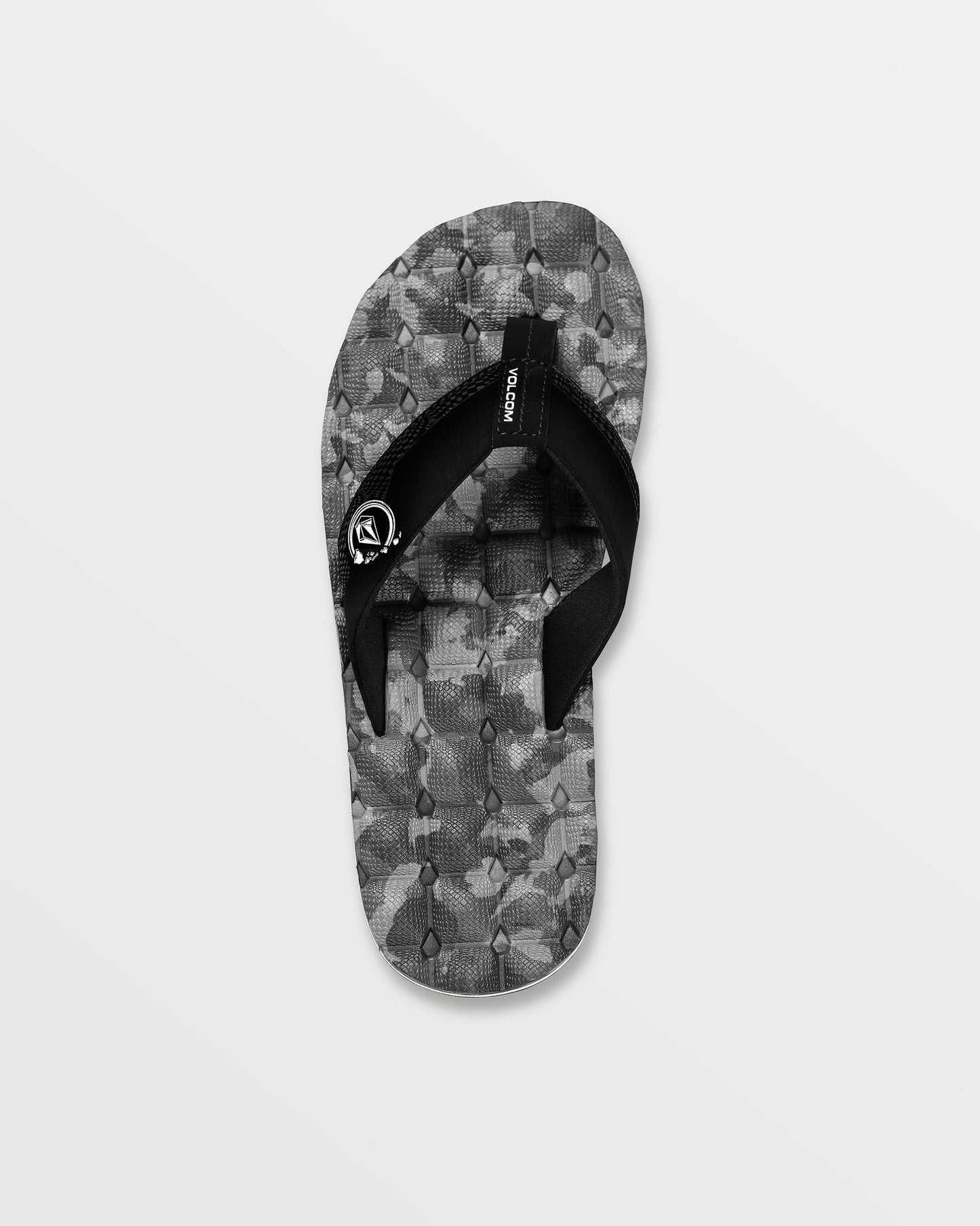 Men's Recliner Hawaii Sandals-Black/White-Volcom
