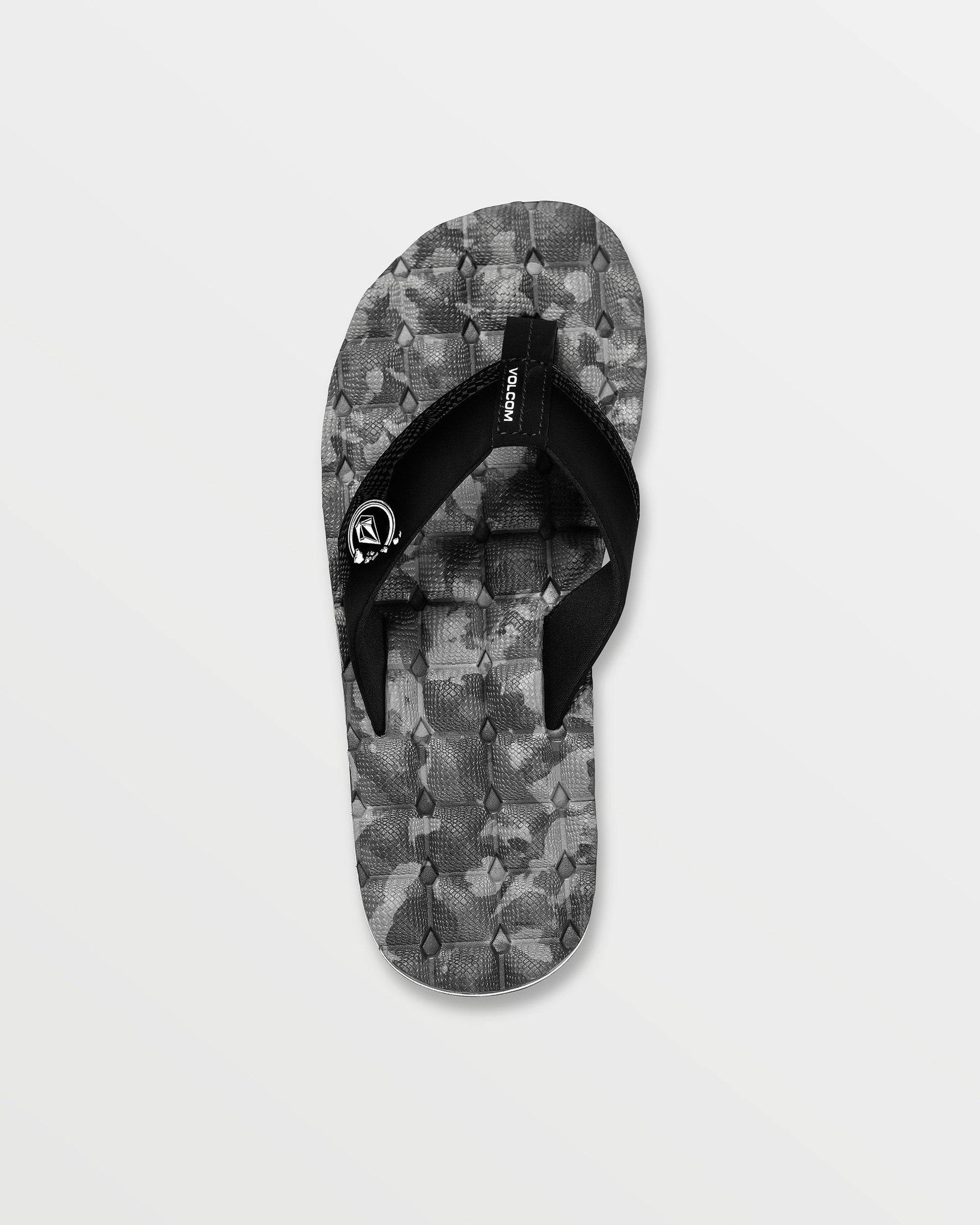 Men's Recliner Hawaii Sandals-Black/White-Volcom
